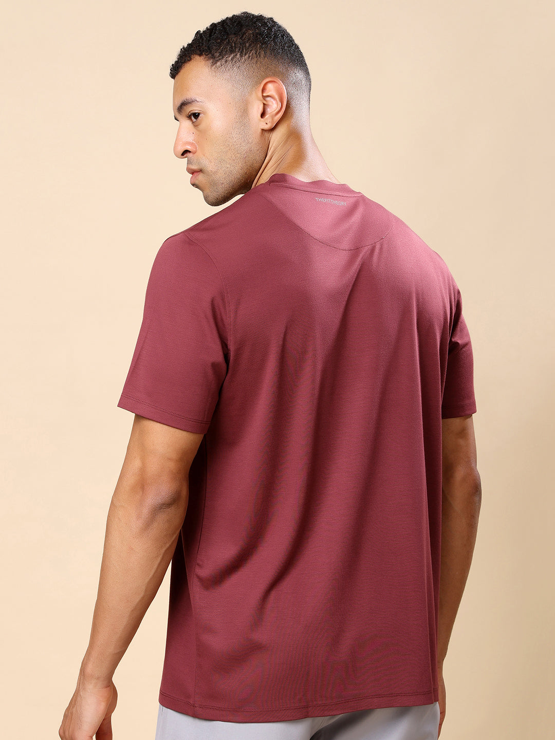 Quick dry Activewear T-shirt for Men- Wine
