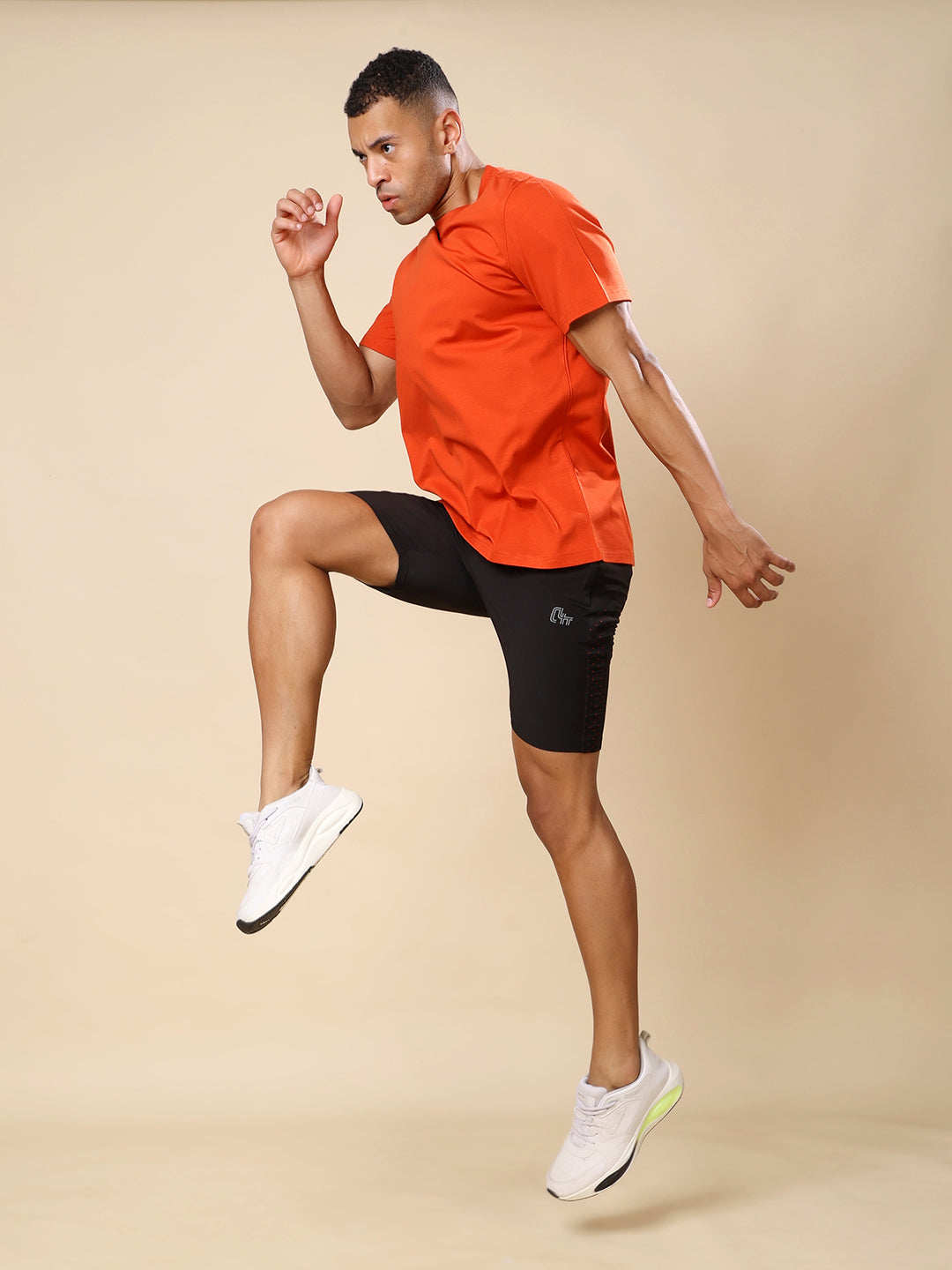 Quick dry Activewear T-shirt for Men-Rust Red