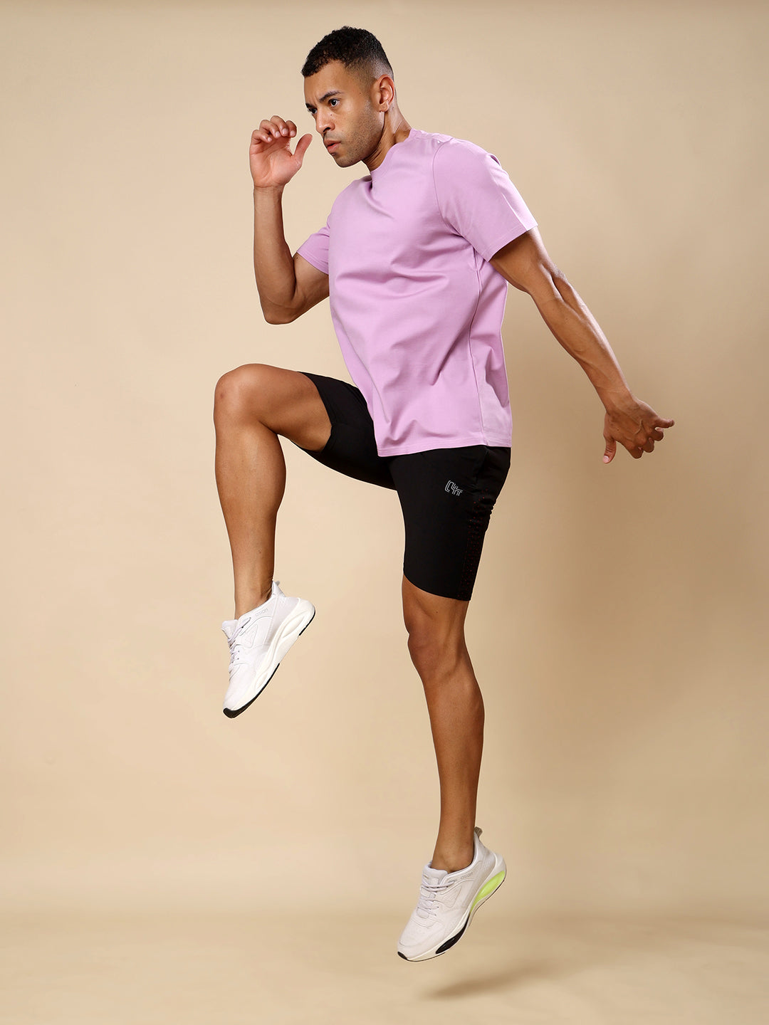 Quick dry Activewear T-shirt for Men- Lavender Bliss