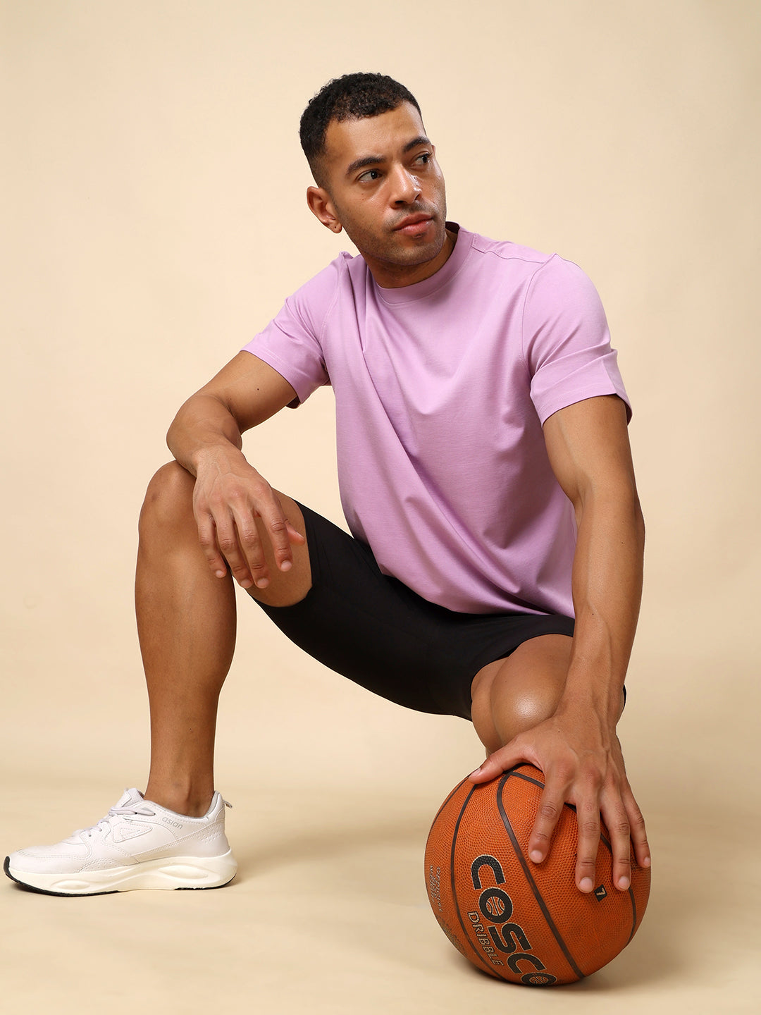 Quick dry Activewear T-shirt for Men- Lavender Bliss