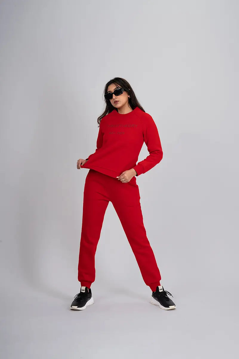 Nordic Cozy Red Women Jogger