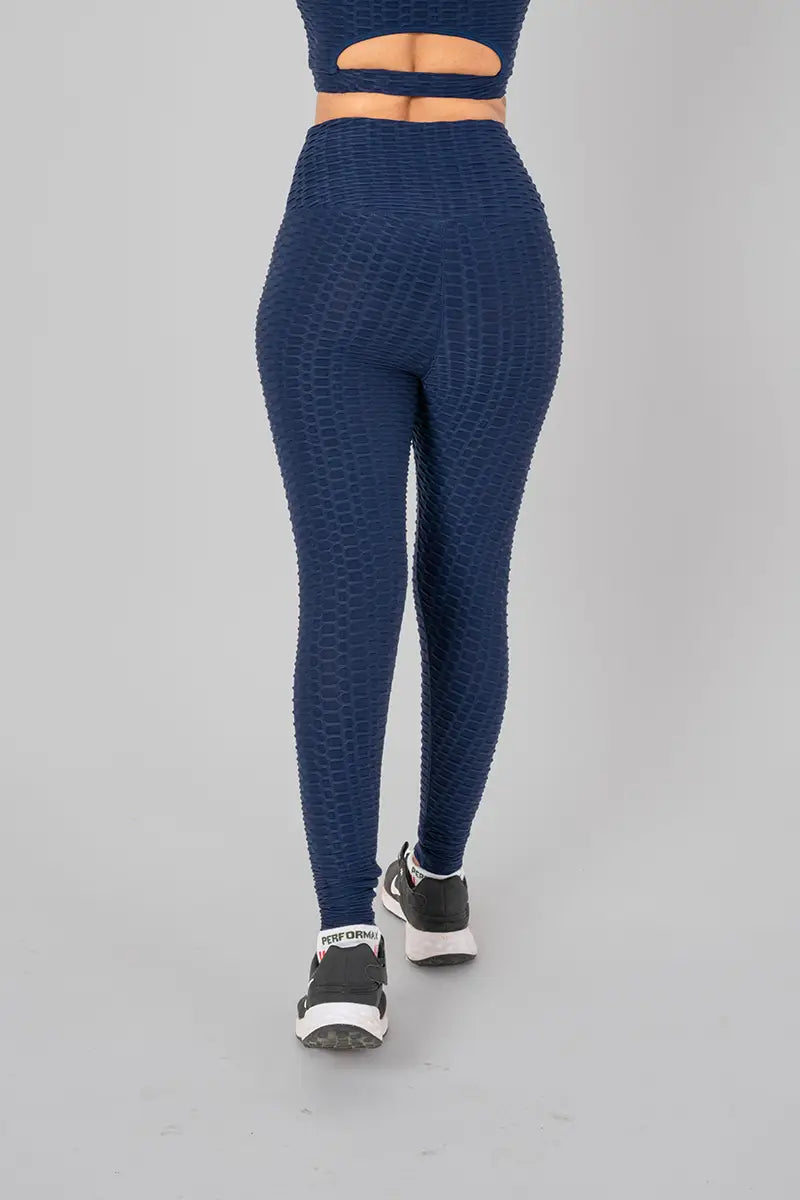 Workout Leggings in Navy Blue Moisture Wicking Marvel THEFITTHEORY